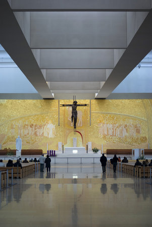 Inside the Church of the Most Holy Trinity, Fatima, Portugalのeditorial素材