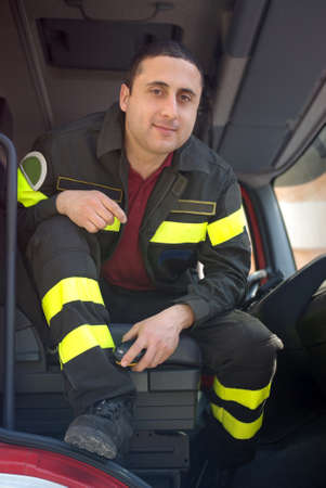 Italian firemanの写真素材