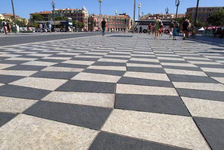 Nice, France  July 30, 2012: Central Square - Place Massenaのeditorial素材
