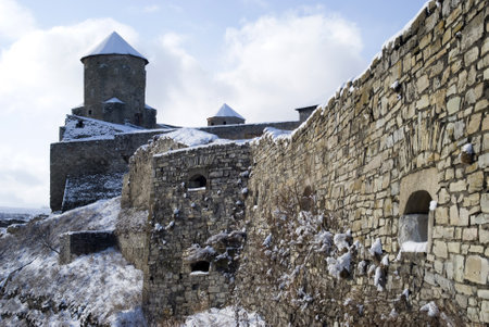 Kamyanets-Podilsky, Ukraine  January 15, 2012:  The medieval fortressのeditorial素材