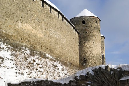 Kamyanets-Podilsky, Ukraine  January 15, 2012:  The medieval fortressのeditorial素材