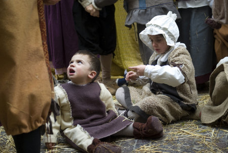 Taggia, Italy  March 3, 2013: Medieval costume party.のeditorial素材