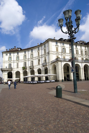 Place Vittorio Veneto - landmark of the old town in the city Turinのeditorial素材
