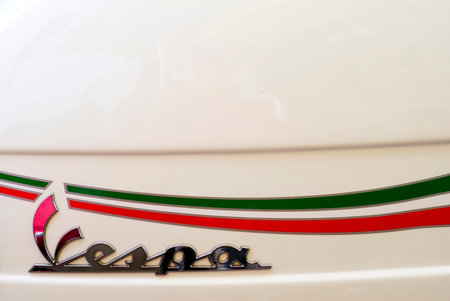 Vespa Italian scooter logoのeditorial素材
