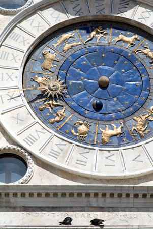 Venice, Italy  Zodiacal Wall Clockの写真素材