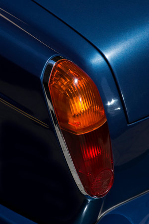 Imperia, Italy  June 7, 2014  Close up detail of a classic car cruising on the road in Imperia during raid of vintage cars  のeditorial素材