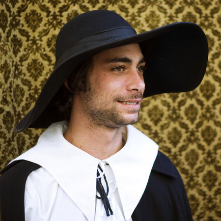 Taggia, Italy. March 1, 2015. Portrait of participant the medieval costume partyのeditorial素材