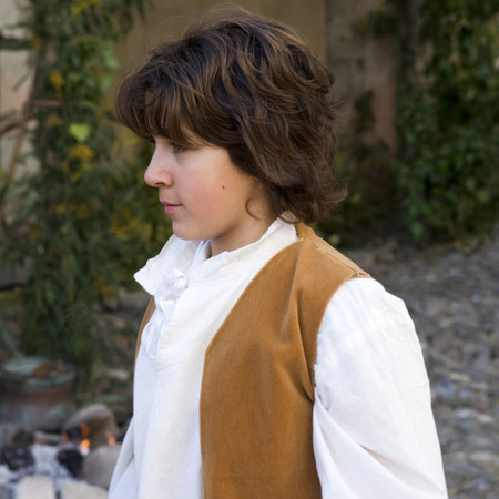 Taggia, Italy. March 1, 2015. Participant the medieval costume partyのeditorial素材