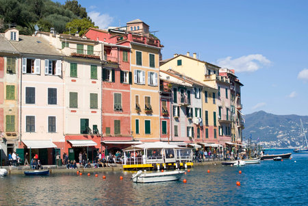 Portofino. Famous tourist destination. Liguria region, Italyのeditorial素材