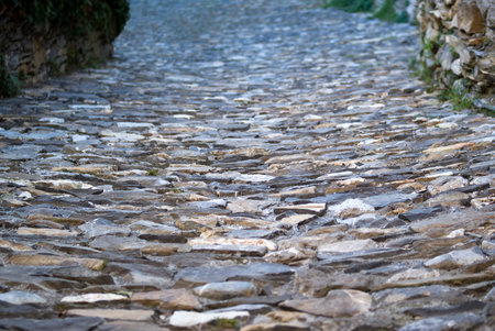 Old stone roadの写真素材