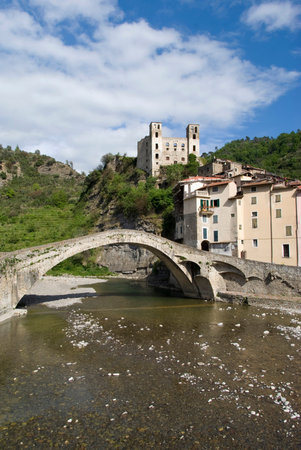 Dolceacqua. Ancient village in Liguria region of Italyの写真素材