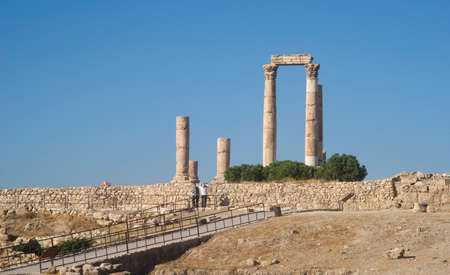 Temple of Hercules in Amman Citadel, Jordanの写真素材