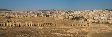 Ruins city of Jerash in Jordanの写真素材
