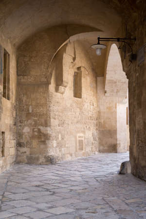 Italian narrow street. Matera, Italy. UNESCO World Heritage Siteの写真素材