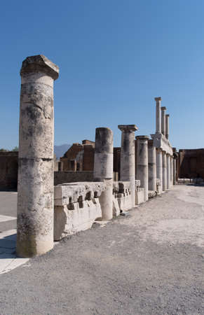 Pompeii ruins, UNESCO World Heritage Site, Campania region, Italyの写真素材