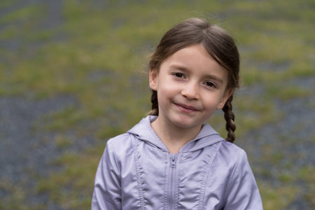 Portrait of a young girlの写真素材