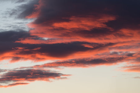 Evening sky and amazing clouds