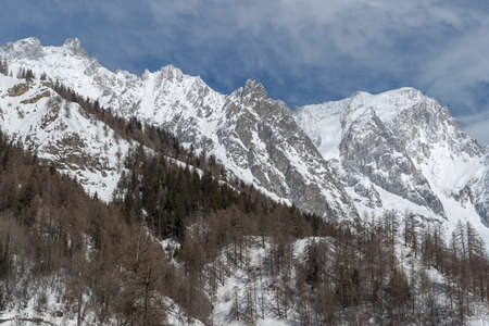Mountainous landscape in Aosta Valley. Italyの写真素材