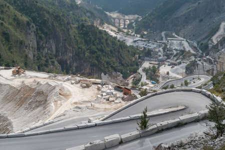 Marble quarry site of Carrara, Italyの写真素材