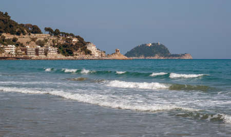 Alassio. Famous tourist destination in Liguria region of Italyの写真素材