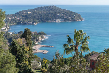 A view of the bay at Saint-Jean-Cap-Ferrat, Villefranche-sur-Mer town, French Riviera