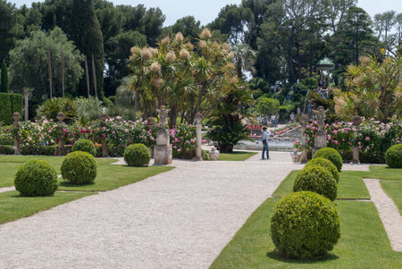 The Gardens of Villa Ephrussi de Rothschild, Saint-Jean-Cap-Ferrat, Franceのeditorial素材
