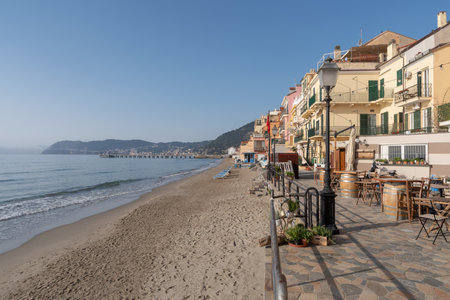 Alassio. Famous tourist destination in Liguria region of Italyのeditorial素材