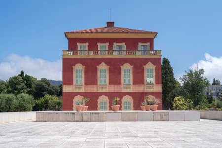 Nice, France - July 4, 2018: Musee Matisse in Villa des Arenes, 17th Century Genoese house, Nice, Cimiez Districtのeditorial素材