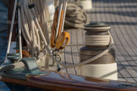 Details of a sailboat in old styleの写真素材