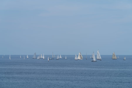 Regatta in the Gulf of Imperia, Italyのeditorial素材
