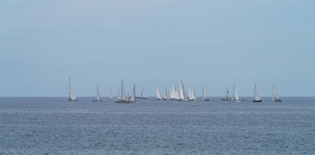 Regatta in the Gulf of Imperia, Italyのeditorial素材