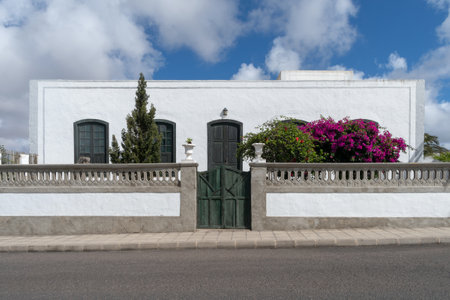 A typical house in the island of Lanzarote, Canary Islands, Spainのeditorial素材