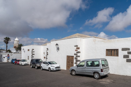 Teguise, Lanzarote, Spain - October 23, 2018: Typical street and architecture of Teguise on Lanzarote. Canary Islandsのeditorial素材