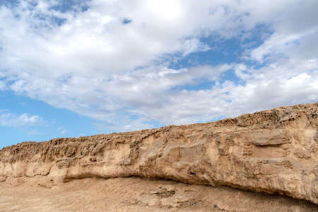 Limestone cliffs, Ajuy, Fuerteventura, Canary Islands, Spain,の写真素材
