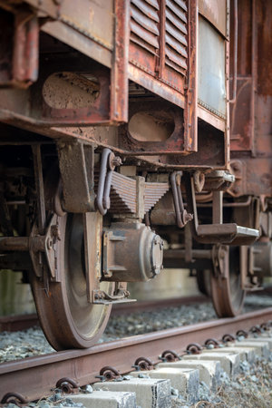 Rusty old train details