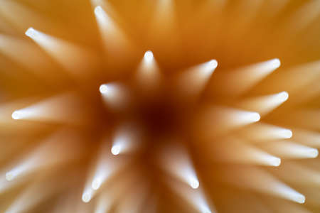 Abstract shot of dried spaghetti pastaの写真素材