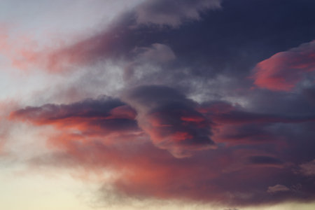 Scenic view of cloudy sky during sunset