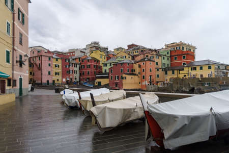 Boccadasse is old mariners' village of the city of Genoa, Italyの写真素材