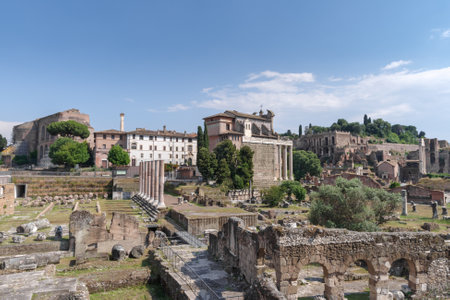Roman Forum, UNESCO heritage site, Rome, Lazio, Italyのeditorial素材