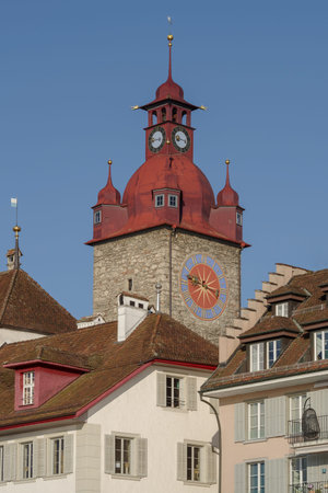 Town Hall and tower in Lucerne, Switzerland