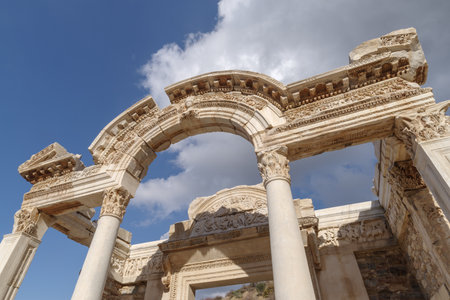 Temple of Hadrian in Ephesus, Selcuk, Izmir Province, Turkeyの写真素材