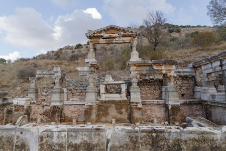 Remains of Ephesus ancient city, Selcuk, Izmir, Turkeyの写真素材