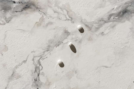Pattern of pills on the table. Marble surface. Medicines.の写真素材