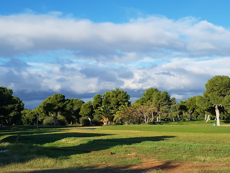Golf course in glyfafa greeceの写真素材