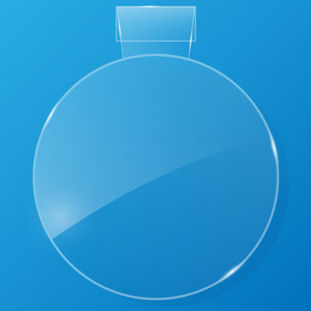 Glass framework on blue background. Vector illustration.のイラスト素材