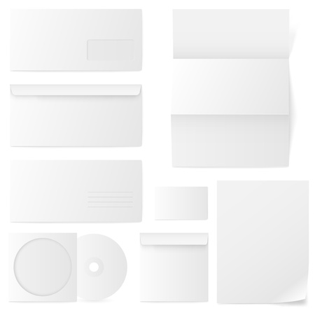 Set of paper envelopesのイラスト素材