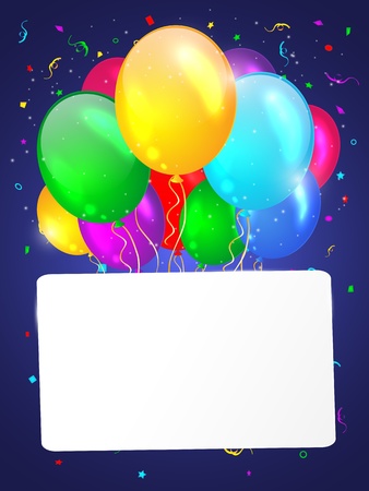 White background with multicolored balloons のイラスト素材