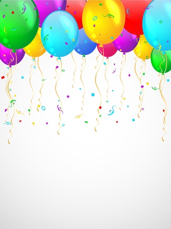 Background with multicolored balloons  のイラスト素材
