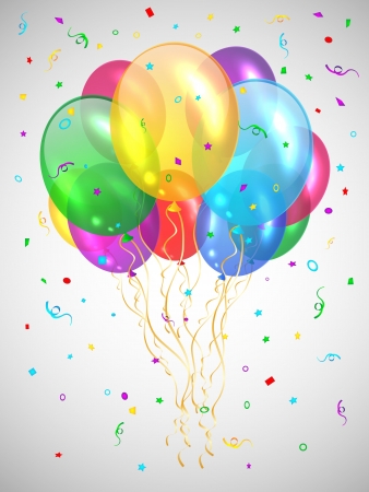 Background with multicolored balloons  のイラスト素材