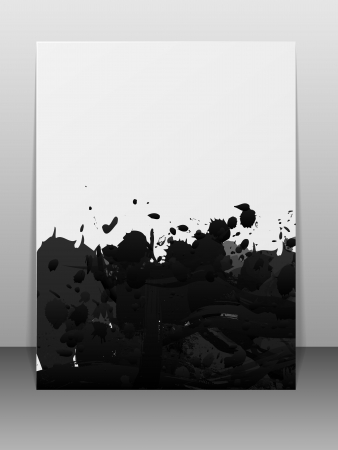 Greeting card with paint splashes のイラスト素材